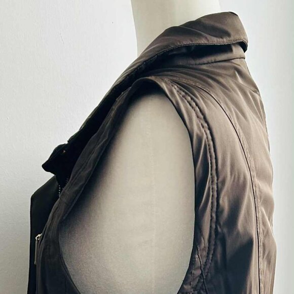 Vuarnet Rich Chocolate Quilted Technical Vest with Gold Hardware – US M - Picture 5 of 13